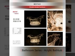 أثاث أكريليك واضح حمام أكريليك للحصول على مظهر عصري ومحدد