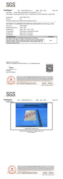 الصين BESTA ACRYLIC CO., LTD. الشهادات