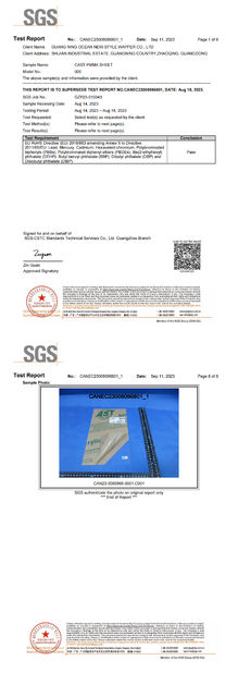 الصين BESTA ACRYLIC CO., LTD. الشهادات